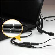 StarTech.com Headset adapter for headsets with separate headphone / microphone plugs - 3.5mm 4 position to 2x... N5