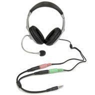 StarTech.com Headset adapter for headsets with separate headphone / microphone plugs - 3.5mm 4 position to 2x... N8