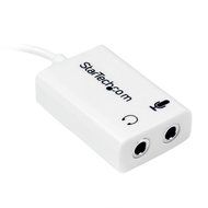 StarTech.com Headset adapter for headsets with separate headphone / microphone plugs - 3.5mm 4 position to 2x... N11
