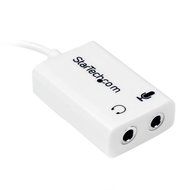 StarTech.com Headset adapter for headsets with separate headphone / microphone plugs - 3.5mm 4 position to 2x... N16