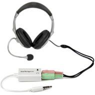 StarTech.com Headset adapter for headsets with separate headphone / microphone plugs - 3.5mm 4 position to 2x... N17
