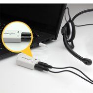 StarTech.com Headset adapter for headsets with separate headphone / microphone plugs - 3.5mm 4 position to 2x... N18