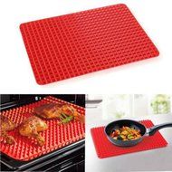 Lariy Pyramid Pan Non Stick Fat Reducing Silicone Cooking Mat Oven Baking Tray Sheets