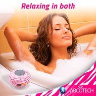 Abco Tech Water Resistant Wireless Bluetooth Shower Speaker with Suction Cup and Hands-Free Speakerphone, Aqua N5