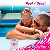 Abco Tech Water Resistant Wireless Bluetooth Shower Speaker with Suction Cup and Hands-Free Speakerphone, Aqua N6
