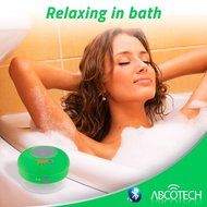 Abco Tech Water Resistant Wireless Bluetooth Shower Speaker with Suction Cup and Hands-Free Speakerphone, Aqua N17