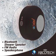 Abco Tech Water Resistant Wireless Bluetooth Shower Speaker with Suction Cup and Hands-Free Speakerphone, Aqua N25
