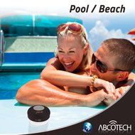 Abco Tech Water Resistant Wireless Bluetooth Shower Speaker with Suction Cup and Hands-Free Speakerphone, Aqua N27