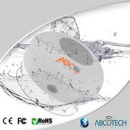 Abco Tech Water Resistant Wireless Bluetooth Shower Speaker with Suction Cup and Hands-Free Speakerphone, Aqua N34
