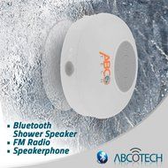 Abco Tech Water Resistant Wireless Bluetooth Shower Speaker with Suction Cup and Hands-Free Speakerphone, Aqua N36