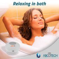 Abco Tech Water Resistant Wireless Bluetooth Shower Speaker with Suction Cup and Hands-Free Speakerphone, Aqua N37