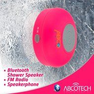Abco Tech Water Resistant Wireless Bluetooth Shower Speaker with Suction Cup and Hands-Free Speakerphone, Aqua N45