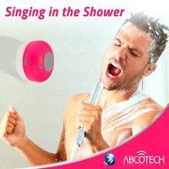 Abco Tech Water Resistant Wireless Bluetooth Shower Speaker with Suction Cup and Hands-Free Speakerphone, Aqua N50