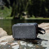 Skullcandy Barricade XL Bluetooth Wireless Portable Speaker, Gray/Hot Lime N15