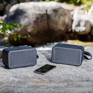Skullcandy Barricade XL Bluetooth Wireless Portable Speaker, Gray/Hot Lime N17