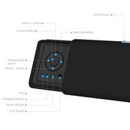 EC Technology Expandable Bluetooth Wireless Speaker with Microphone for Smartphones/Tablet/Laptops N6