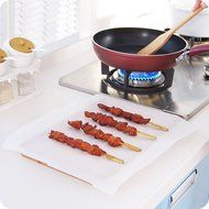 2PCS 5M White BBQ Grill Silicon Paper- Non-Stick Grilling Pad Of Paper Oil-Absorbing Sheet For Baked N5