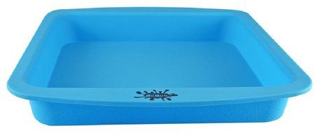 NoGoo Deep Dish Brownie Baking Silicone Container - 8&rdquo; x 8&rdquo; - Assorted Colors (Blue)