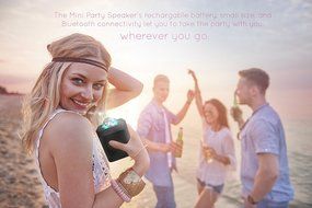 ART+SOUND AR613 Bluetooth LED Speaker With Lights, Wireless &amp; Portable N4