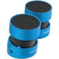 iHome iHM78LX Rechargeable Mini Speakers (Blue)