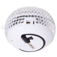 Crystal Mini Hamburger Capsule Speaker USB Rechargeable Portable Audio (Silver) N3