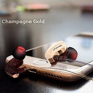 WRZ X6 3.5mm Wired In-Ear Zircon Sports Bass Earphone For iPhone iPad Samsung Xiaomi Huawei HTC Color Gold N2