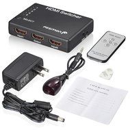 Fosmon HD1832 Intelligent 5x1 5-Port HDMI Switch/Switcher with IR Remote and AC Adapter Supports 3D