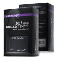 Fosmon HD1832 Intelligent 5x1 5-Port HDMI Switch/Switcher with IR Remote and AC Adapter Supports 3D N6