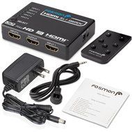 Fosmon HD1832 Intelligent 5x1 5-Port HDMI Switch/Switcher with IR Remote and AC Adapter Supports 3D N8