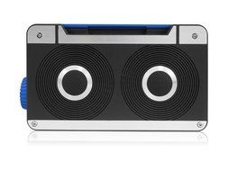 AXESS SPBT1063BL Mini Bluetooth Speaker with Hands-Free Calling and Built-In Rechargeable Battery in Blue