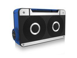AXESS SPBT1063BL Mini Bluetooth Speaker with Hands-Free Calling and Built-In Rechargeable Battery in Blue N3