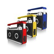 AXESS SPBT1063BL Mini Bluetooth Speaker with Hands-Free Calling and Built-In Rechargeable Battery in Blue N4