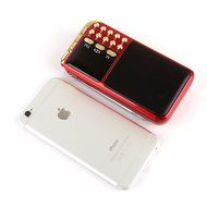 Samshow Portable MP3 Player Speaker with FM Radio USB Micro SD Input and Clock. (PN-68 Rosy Red) N2