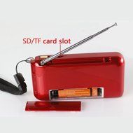 Samshow Portable MP3 Player Speaker with FM Radio USB Micro SD Input and Clock. (PN-68 Rosy Red) N3