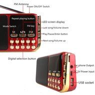 Samshow Portable MP3 Player Speaker with FM Radio USB Micro SD Input and Clock. (PN-68 Rosy Red) N4