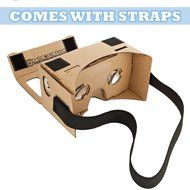 D-scope Pro Google Cardboard Kit with Straps 3D Virtual Reality Compatible with Android &amp; Apple Easy Setup Instructions... N3