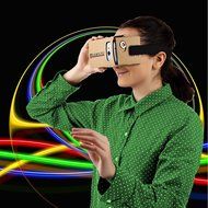 D-scope Pro Google Cardboard Kit with Straps 3D Virtual Reality Compatible with Android &amp; Apple Easy Setup Instructions... N7