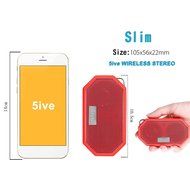 5ive Sport Rugged Outdoor &amp; Shower Bluetooth 4.0 Speaker Portable Stereo IP65 Waterproof Speaker with Built-in... N12