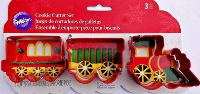 Wilton 2308-1647 3 Piece Train Cookie Cutter Set