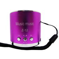 Handfree Music Portable Mini Speaker Subwoofer FM Radio USB Micro SD TF Card MP3 Player-Purple