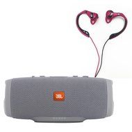 JBL Charge 3 Waterproof Portable Bluetooth Speaker (Gray) and Polk Audio UltraFit 500 Mid-Flange Earphones (Pink...