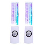 KevenAnna Bluetooth Colorful LED Fountain Dancing Water Speakers for iPhone iPad Cellphone PC (White)