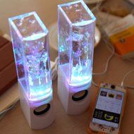 KevenAnna Bluetooth Colorful LED Fountain Dancing Water Speakers for iPhone iPad Cellphone PC (White) N5