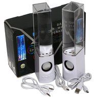 KevenAnna Bluetooth Colorful LED Fountain Dancing Water Speakers for iPhone iPad Cellphone PC (White) N7