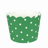 Emerald Green Polka Dot Cake/Muffin Baking Cups x 12