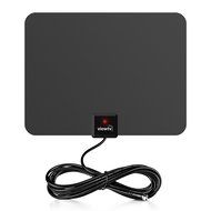 ViewTV Silver Series Flat HD Amplified Digital Indoor TV Antenna with Detachable Signal Amplifier - 50 Miles Range... N2