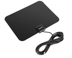 ViewTV Silver Series Flat HD Amplified Digital Indoor TV Antenna with Detachable Signal Amplifier - 50 Miles Range... N7