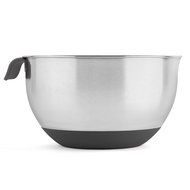 Bl&uuml;mwares 18/10 Stainless Steel Mixing Bowls with Handle and Spout, Set of 3 (Black) N3