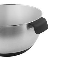 Bl&uuml;mwares 18/10 Stainless Steel Mixing Bowls with Handle and Spout, Set of 3 (Black) N4