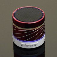 Lightweight Wireless Stereo Audio Bluetooth Speakers with Colorful Led Light Powered by Rechargeable Battery Build... N7